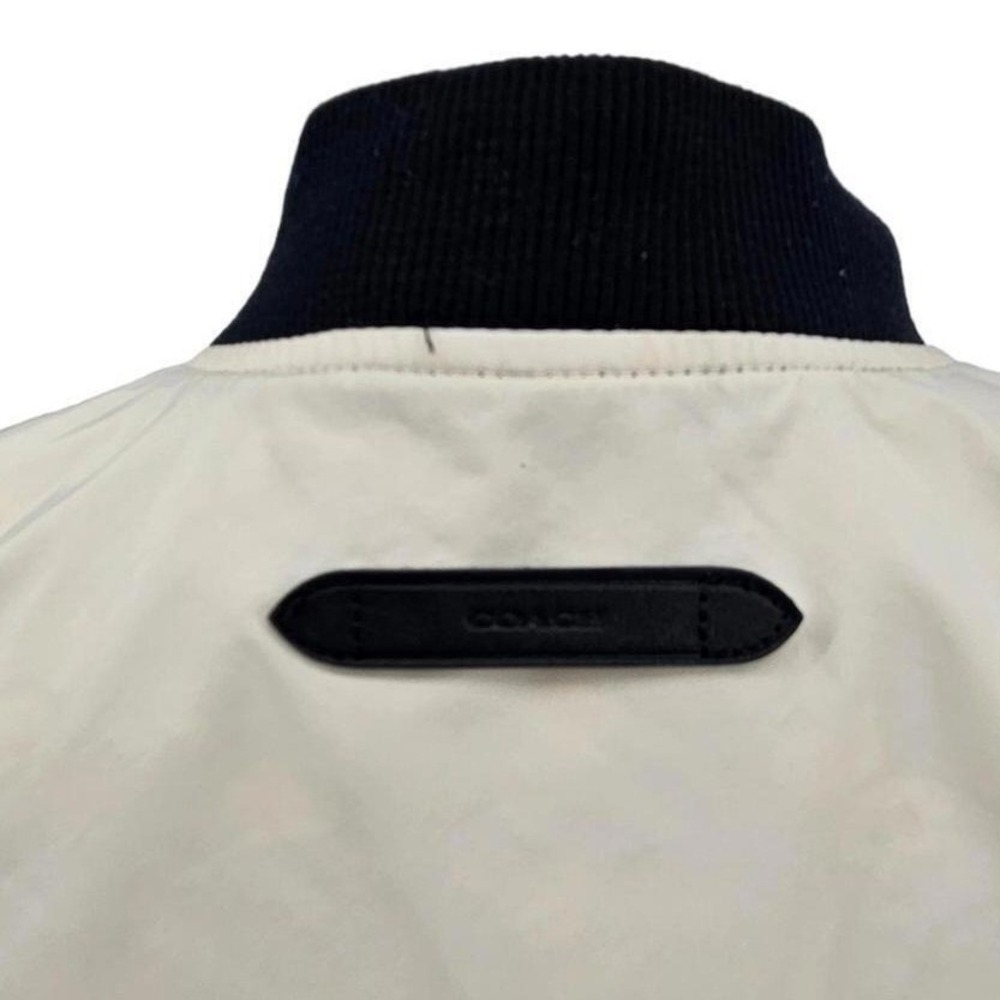 Coach Reversible Bomber Jacket Womens S Black Floral NYC 41 Varsity Coat - Picture 10 of 13